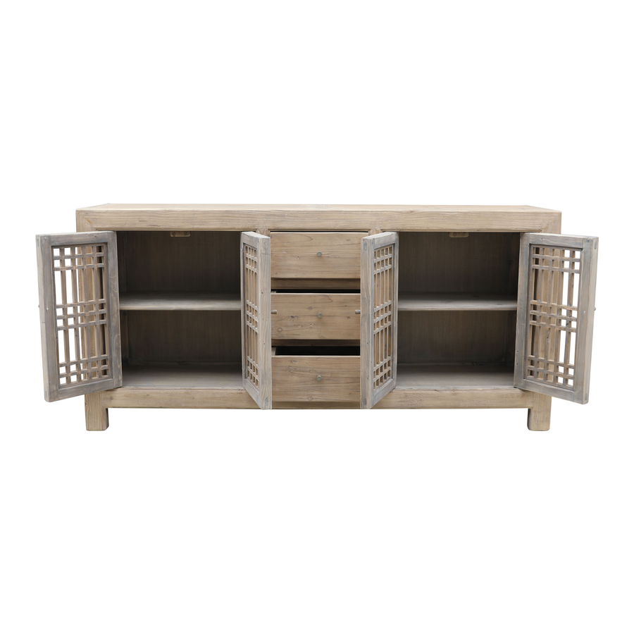 Rene Houtman Dressoir Naturel | 4drs 3la | H95 x B45 x D200 cm