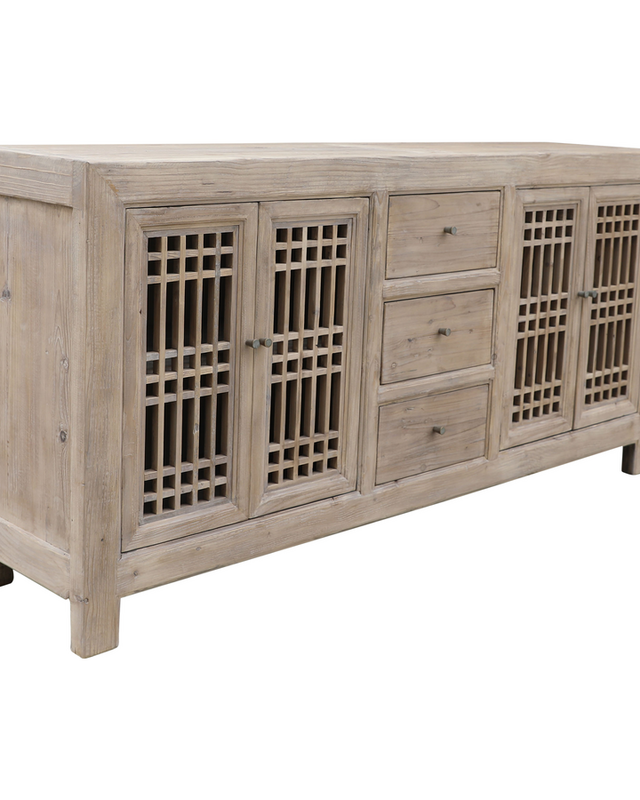 Rene Houtman Dressoir Naturel | 4drs 3la | H95 x B45 x D200 cm