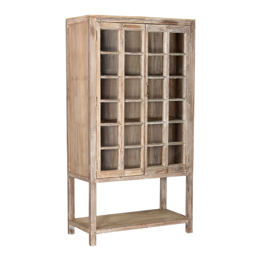 Douchecabine met opdruk - Wit en zwart - L110 x B80 x H225 cm - GAVILA