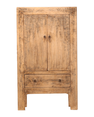 Rene Houtman Kast Hout Naturel | 2drs 1la | H212 x B116 x D58