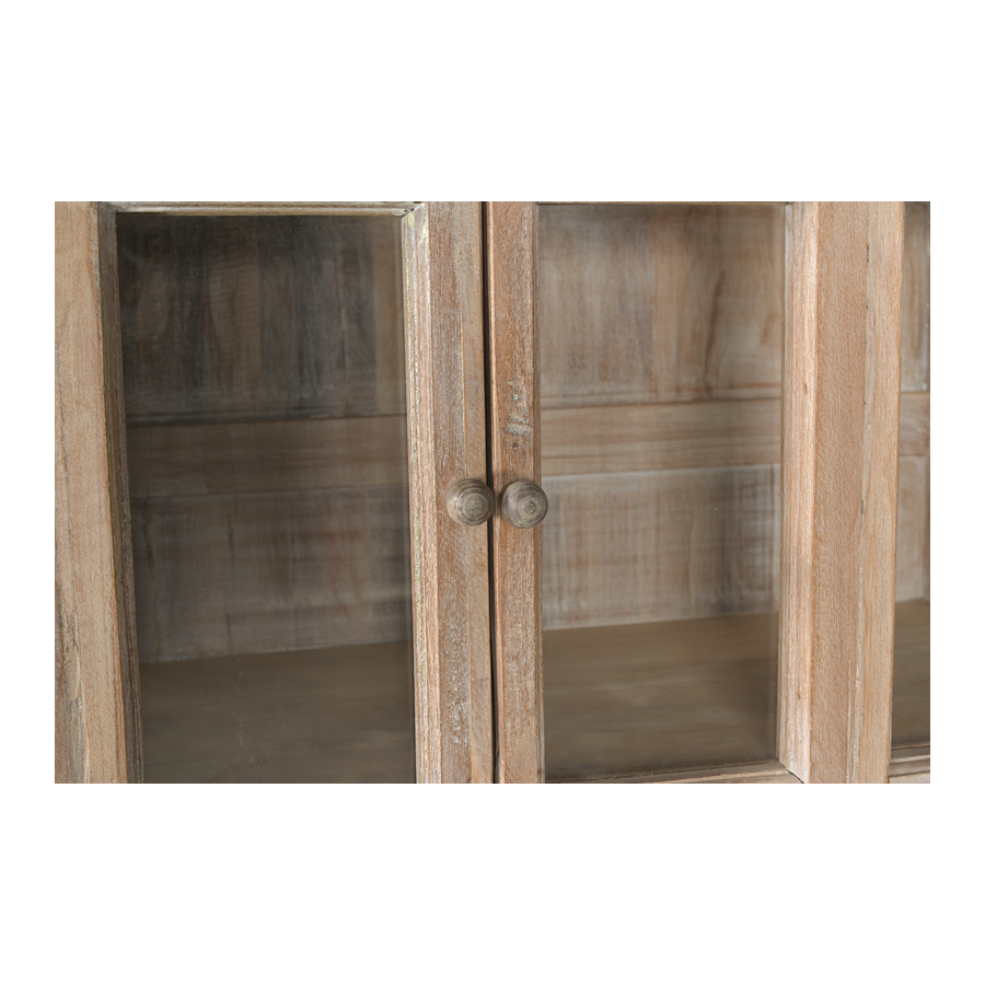 Rene Houtman Glaskast Hout | 2-deurs | H214 x B107 x D40 cm