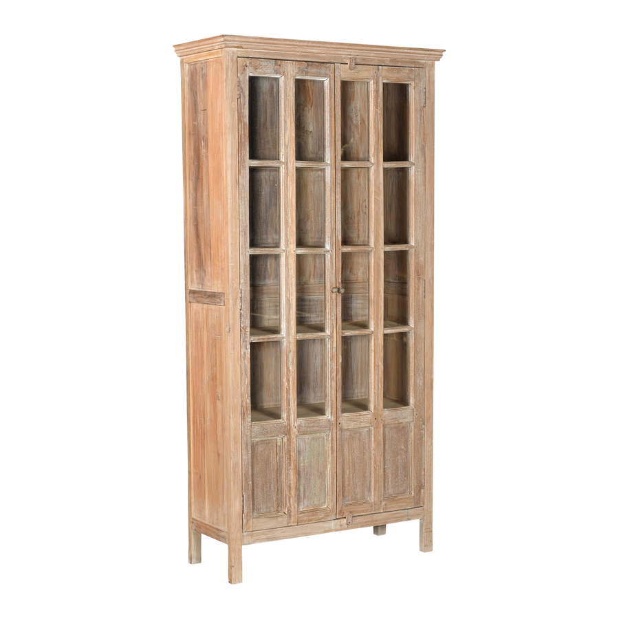 Rene Houtman Glaskast Hout | 2-deurs | H214 x B107 x D40 cm
