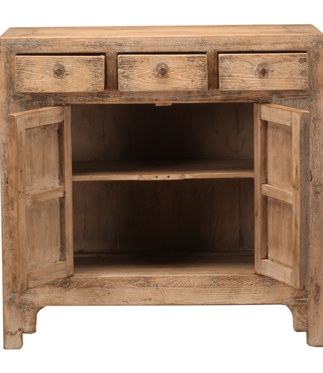 Rene Houtman Dressoir Naturel | 2drs 3la | H110 x B110 x D45 cm