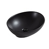 Waskom Barco Ovaal | Keramiek | Mat Zwart | L40 x B33 x H14,5 cm