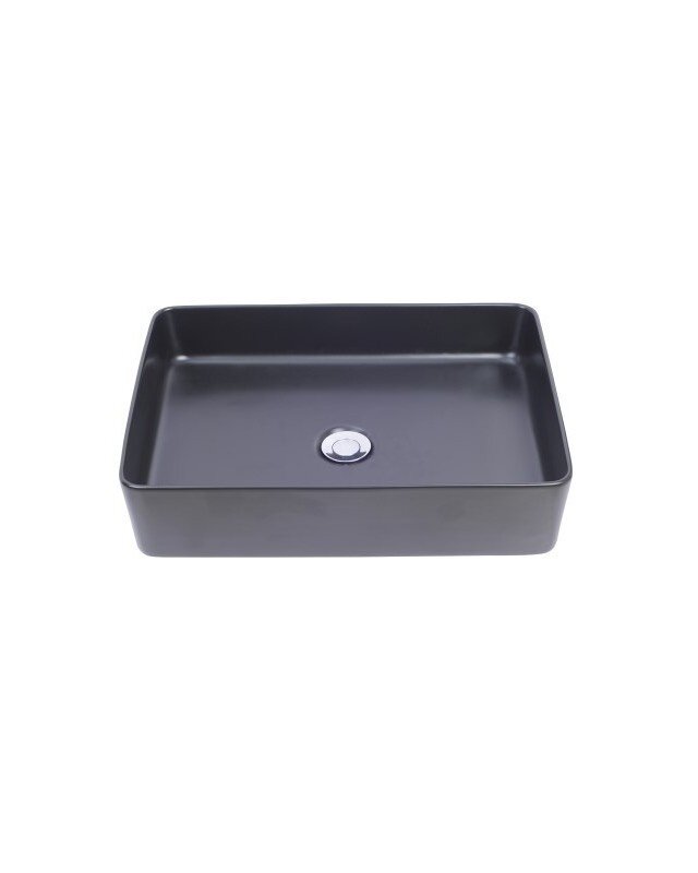 Wiesbaden Waskom Link | Rechthoek | Mat Zwart | B50 x D35 x H12 cm