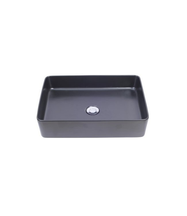 Wiesbaden Waskom Link | Rechthoek | Mat Zwart | B50 x D35 x H12 cm