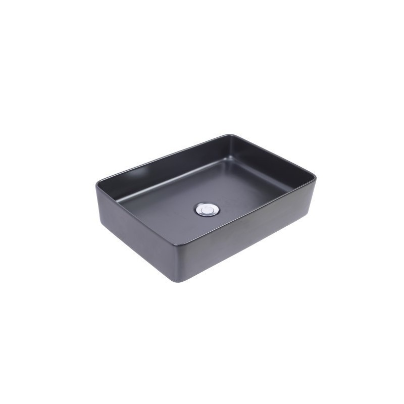 Wiesbaden Waskom Link | Rechthoek | Mat Zwart | B50 x D35 x H12 cm
