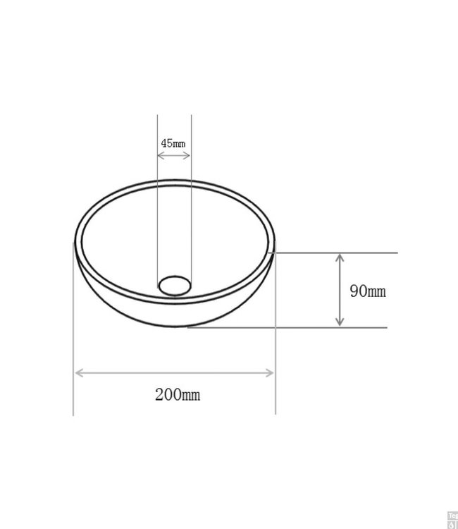 Wiesbaden Waskom Consilio | Keramiek | Glans Wit | D20 x H9 cm