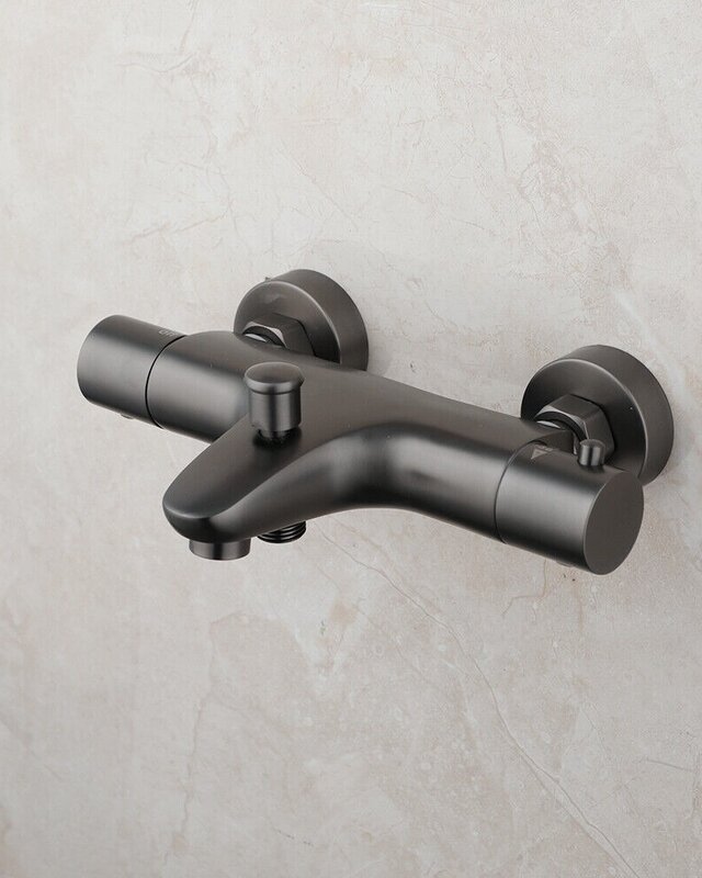 Rene Houtman Thermostatische Badkraan | Handdouche | Gun Metal