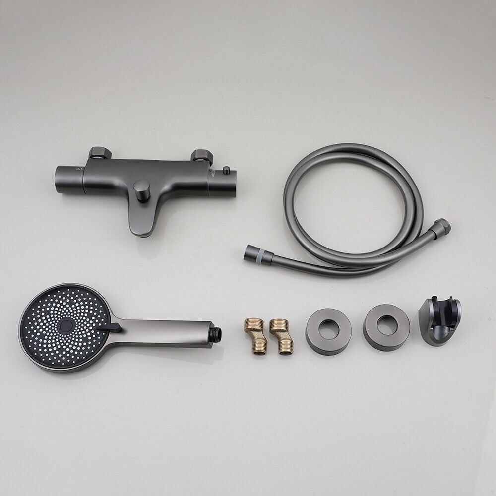 Rene Houtman Thermostatische Badkraan | Handdouche | Gun Metal
