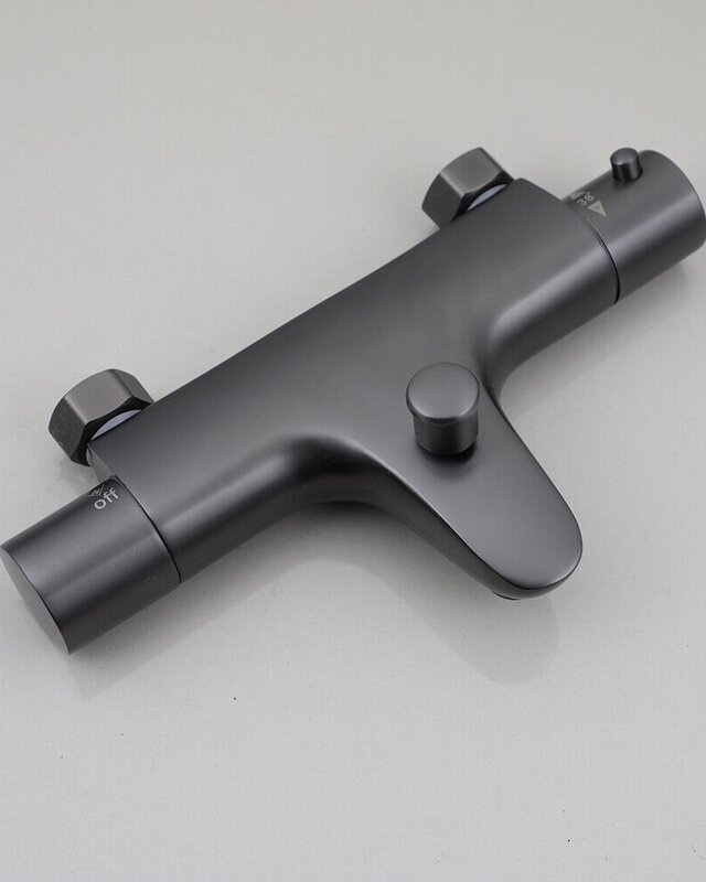 Rene Houtman Thermostatische Badkraan | Handdouche | Gun Metal