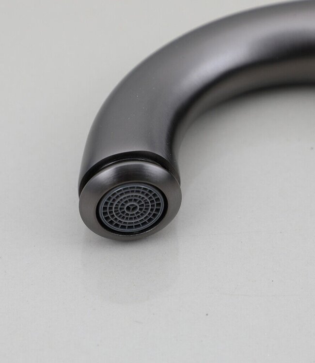 Rene Houtman Wastafelkraan | 3-Delig | Gun Metal | H17 cm