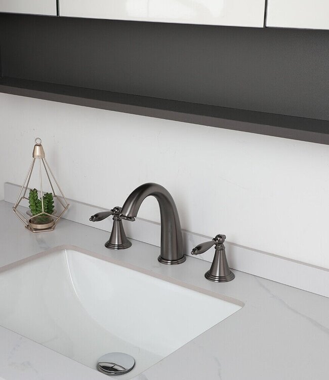 Rene Houtman Wastafelkraan | 3-Delig | Gun Metal | H17 cm