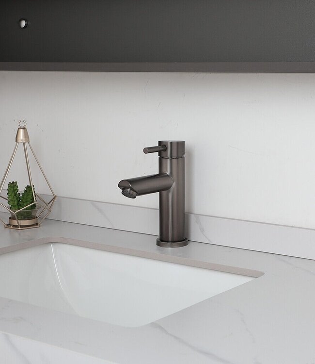 Rene Houtman Wastafelkraan | Mengkraan | Gun Metal | H17,5 cm