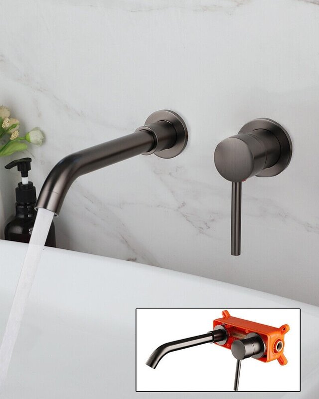 Rene Houtman Wastafelkraan Inbouw | Mengkraan | Gun Metal