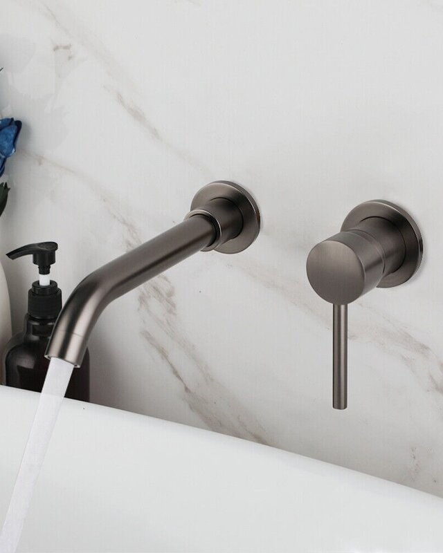 Rene Houtman Wastafelkraan Inbouw | Mengkraan | Gun Metal