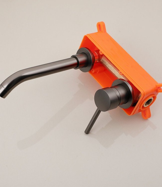 Rene Houtman Wastafelkraan Inbouw | Mengkraan | Gun Metal