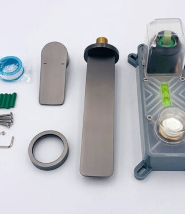 Rene Houtman Wastafelkraan Inbouw | Mengkraan | Gun Metal