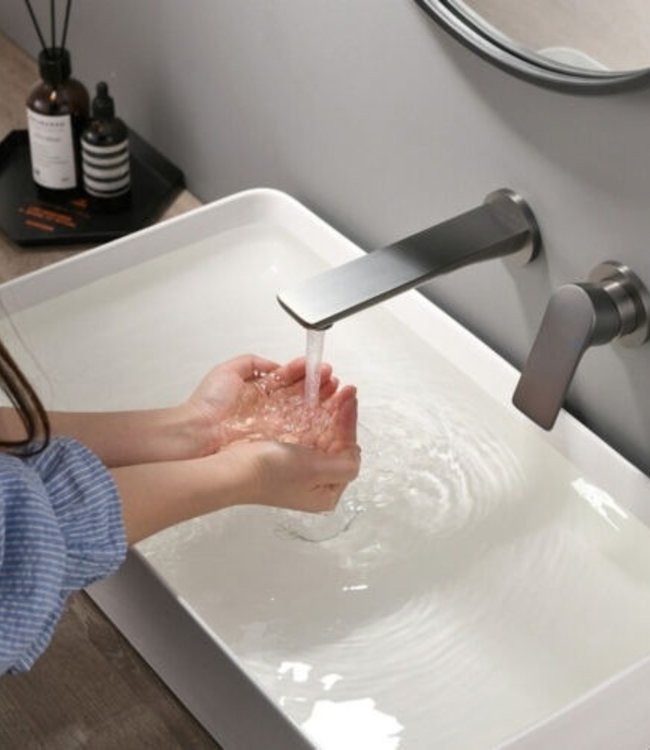 Rene Houtman Wastafelkraan Inbouw | Mengkraan | Gun Metal