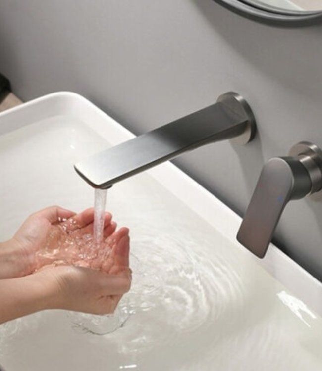 Rene Houtman Wastafelkraan Inbouw | Mengkraan | Gun Metal