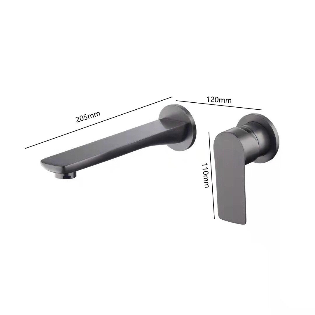 Rene Houtman Wastafelkraan Inbouw | Mengkraan | Gun Metal
