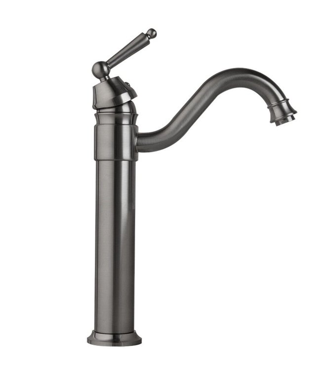 Rene Houtman Wastafelkraan | Mengkraan | Gun Metal | H33 cm