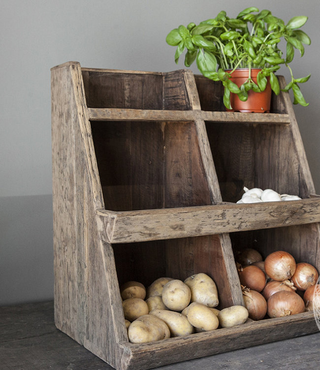 Be-Uniq Gruttersbak Olivia | Oud Hout | H50 x B50 x D29 cm