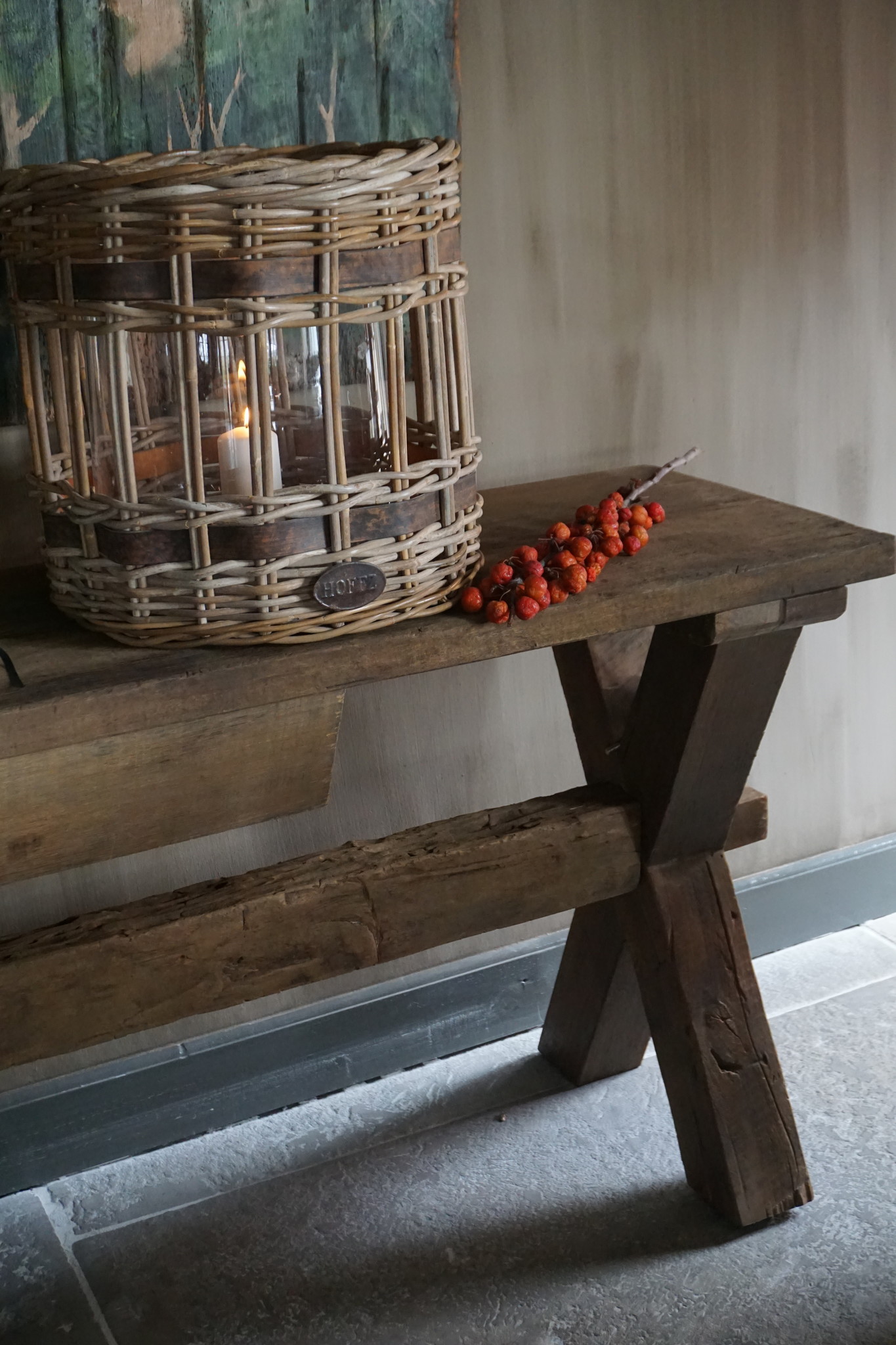 Rene Houtman Sidetable Cross | Oud Hout | Met Lade | H76 x B200 x D46 cm