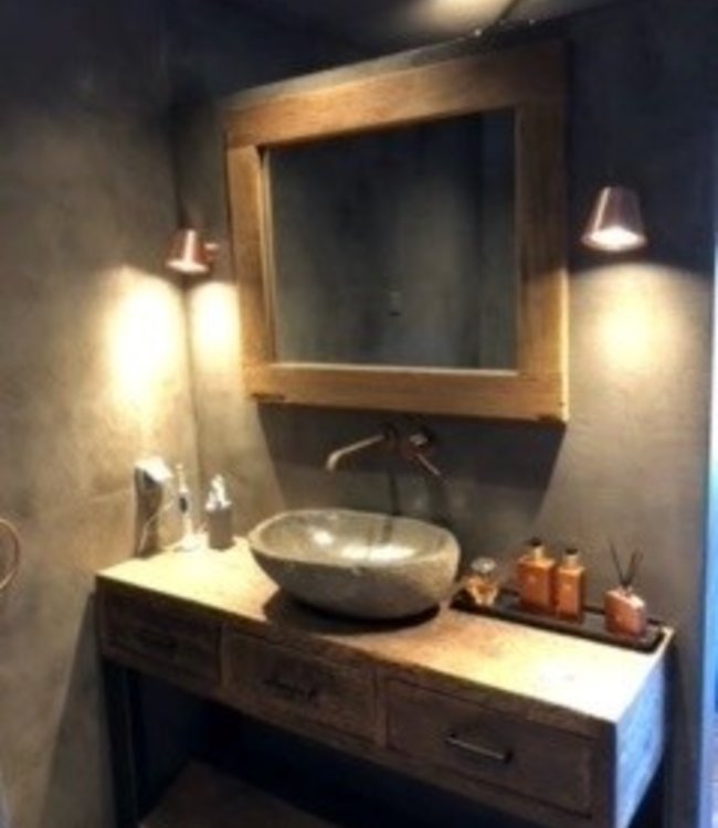 Rene Houtman Badkamermeubel Sem - L135 cm - Hout 3 lades