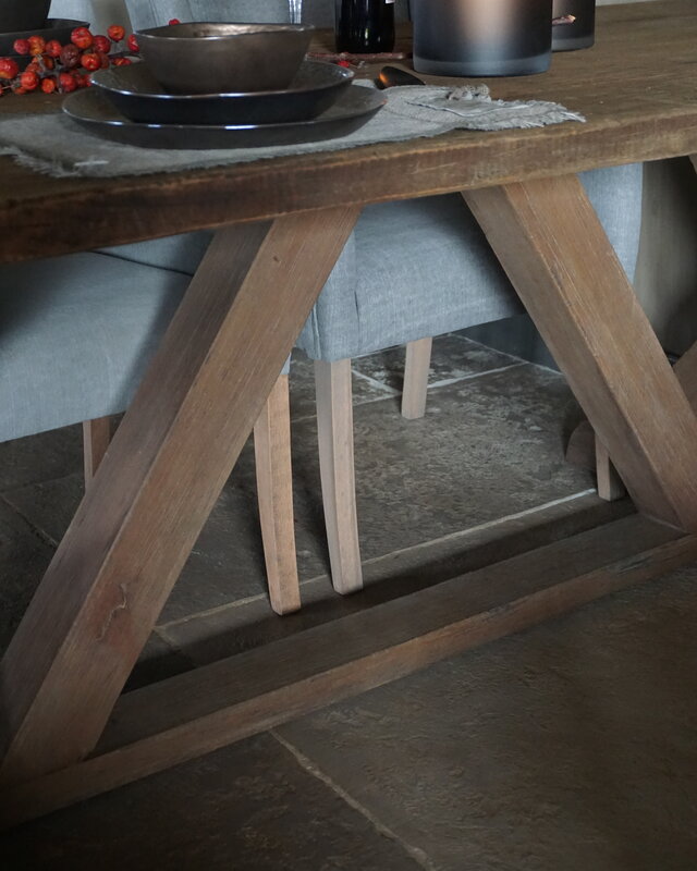Rene Houtman Kloostertafel Auris Massief Hardhout - Kies Maat