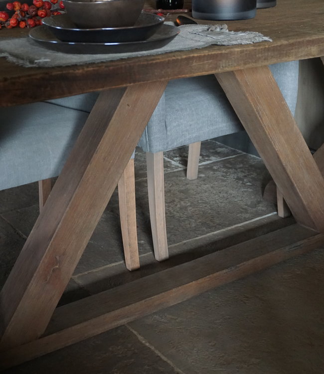 Rene Houtman Kloostertafel Auris Massief Hardhout - Kies Maat