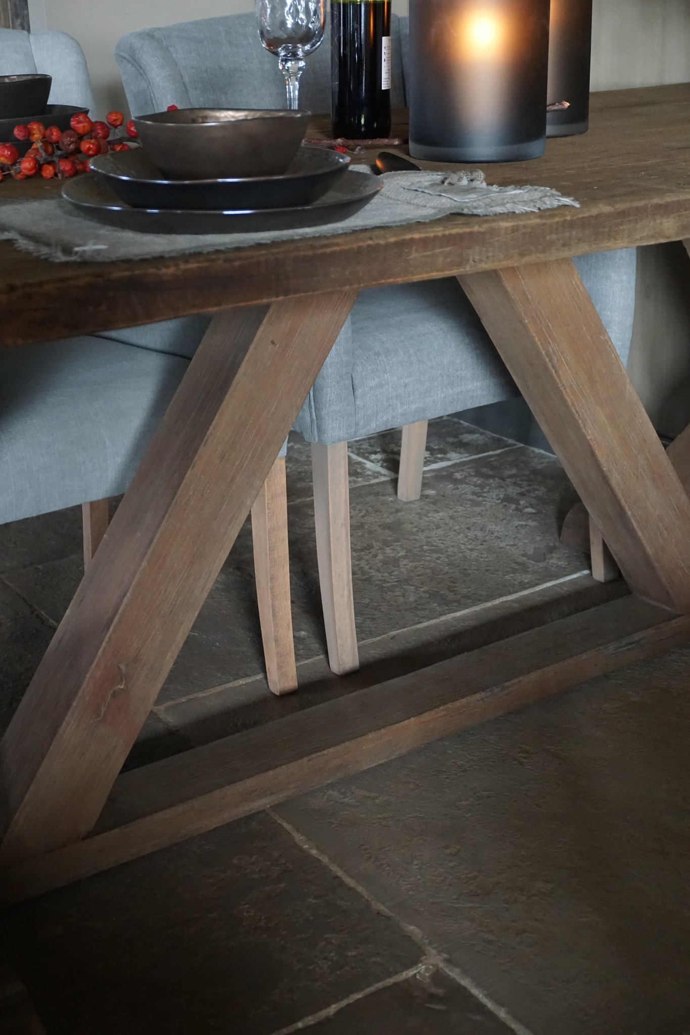 Rene Houtman Kloostertafel Auris Massief Hardhout - Kies Maat