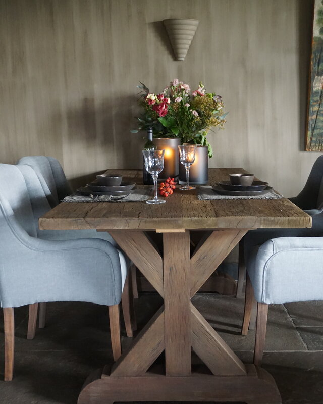 Rene Houtman Kloostertafel Auris Massief Hardhout - Kies Maat