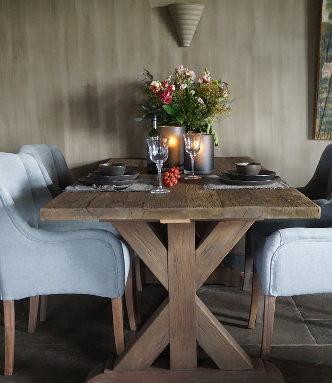 Rene Houtman Kloostertafel Auris Massief Hardhout - Kies Maat