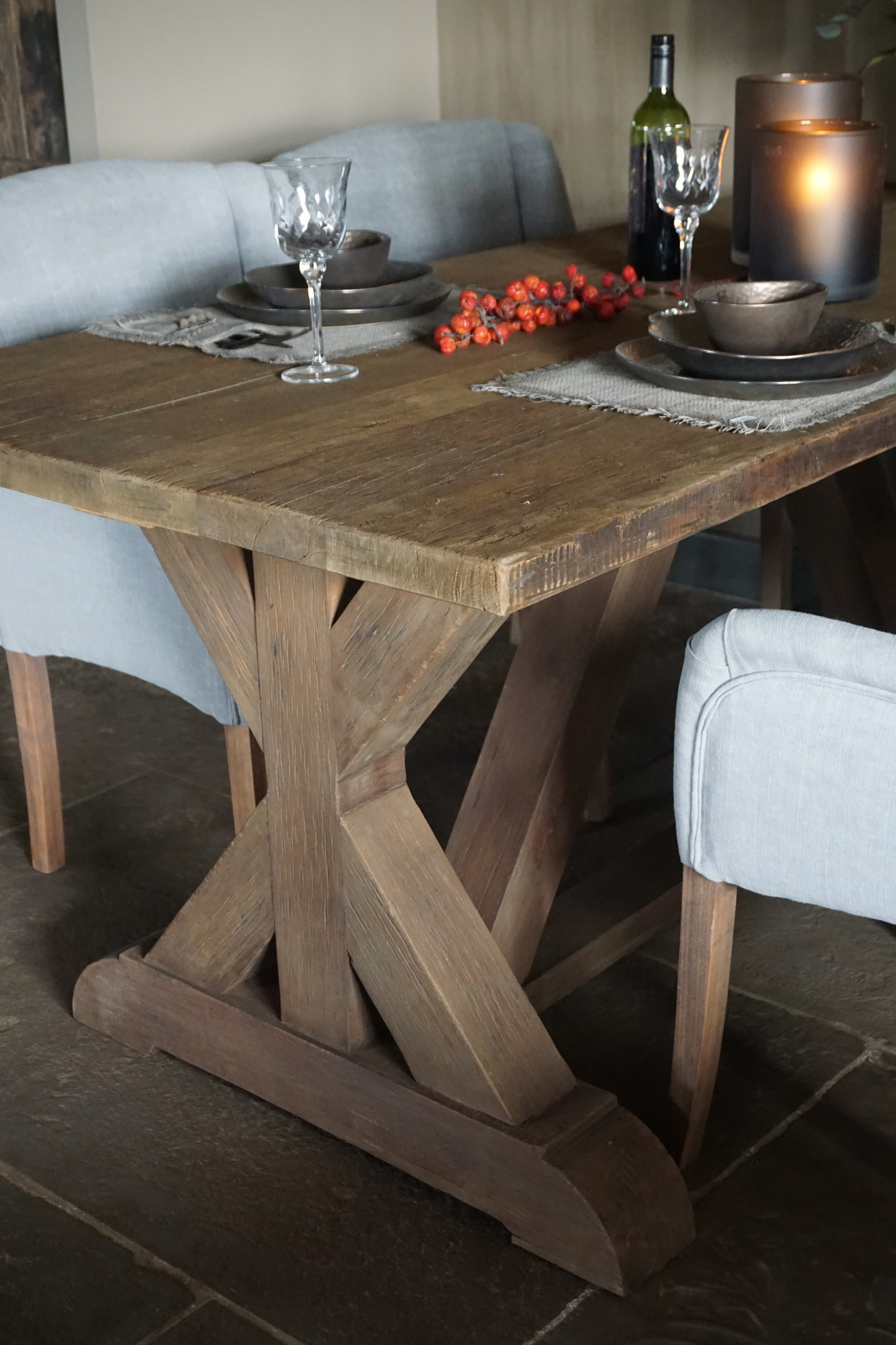 Rene Houtman Kloostertafel Auris Massief Hardhout - Kies Maat
