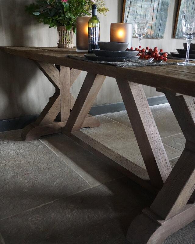 Rene Houtman Kloostertafel Auris Massief Hardhout - Kies Maat