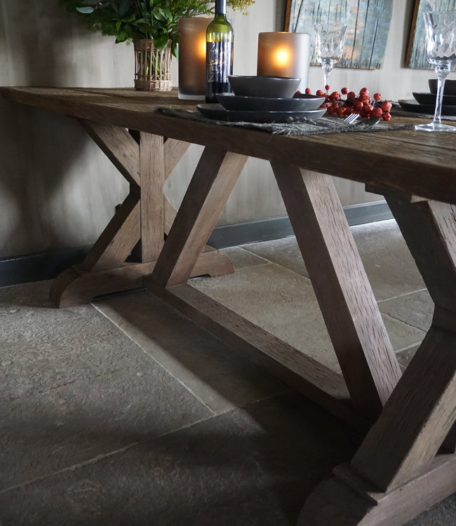 Rene Houtman Kloostertafel Auris Massief Hardhout - Kies Maat