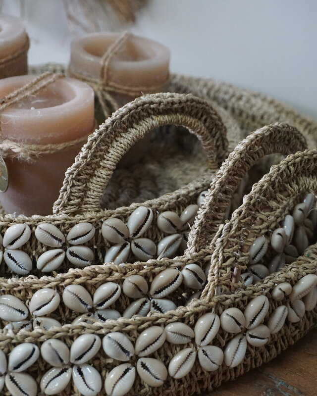 Rene Houtman Balinese Dienbladen Met Schelpen | Set Van 3