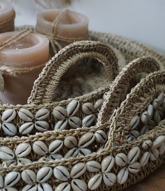 Rene Houtman Balinese Dienbladen Met Schelpen | Set Van 3