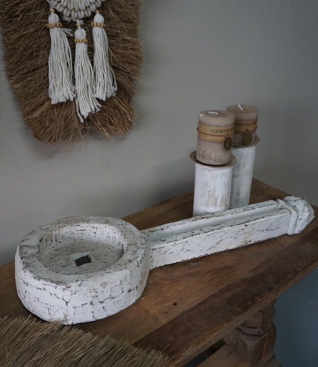 Rene Houtman Nepalese Houten Lepel | White Wash | L63 x B22 cm