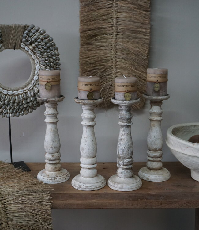 Rene Houtman Kandelaar Wit | Maat L | H31 x Ø10 cm