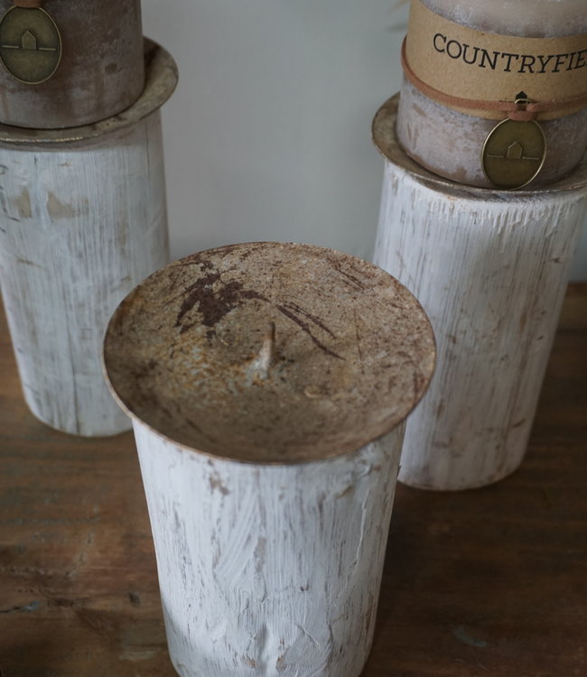 Rene Houtman Kandelaar Wit | Maat M | H18 x Ø10 cm