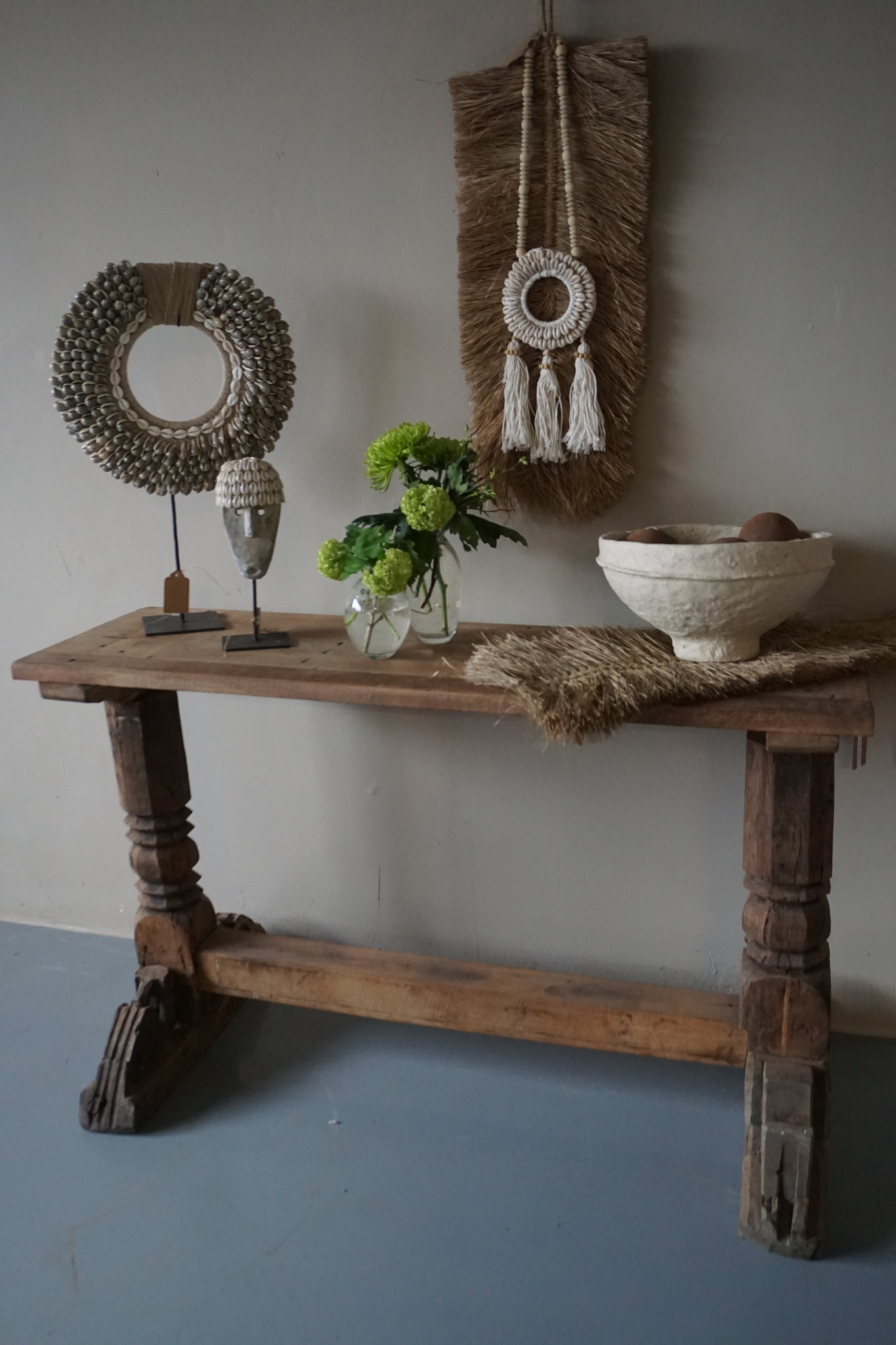 Rene Houtman Chinees Oud Houten Sidetable | H71 x B117 x D38 cm