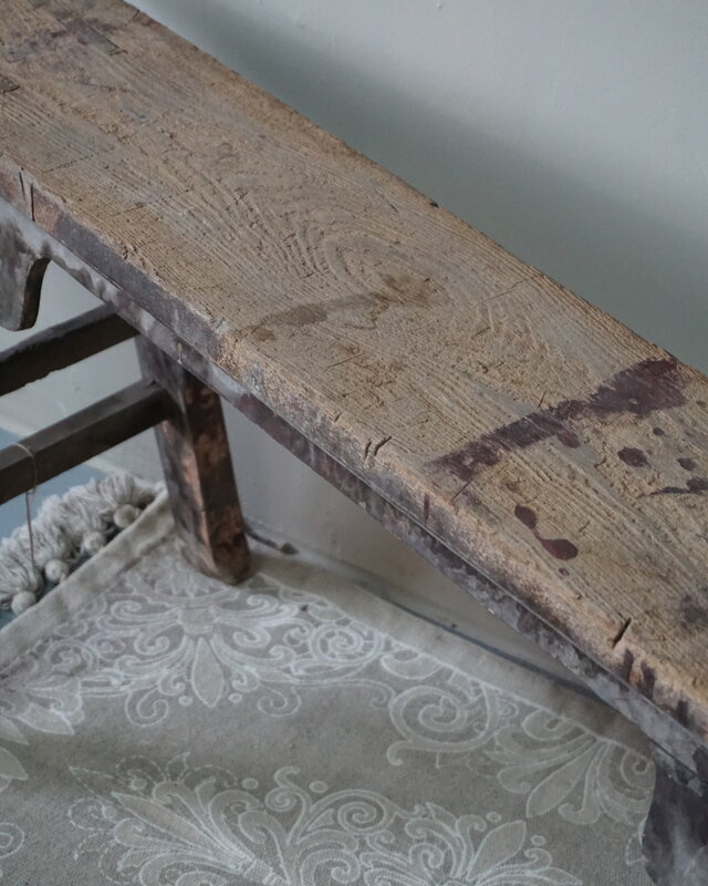 Rene Houtman Chinees Oud Houten Bankje | Naturel | H53 x B113 x D18 cm
