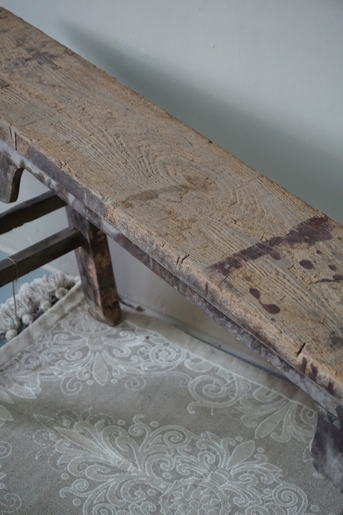 Rene Houtman Chinees Oud Houten Bankje | Naturel | H53 x B113 x D18 cm