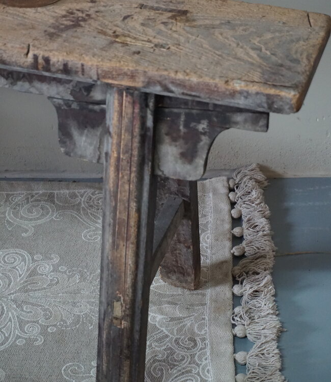 Rene Houtman Chinees Oud Houten Bankje | Naturel | H53 x B113 x D18 cm