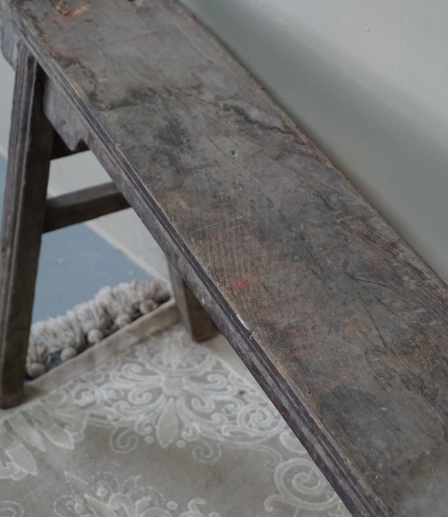 Rene Houtman Chinees Oud Houten Bankje | Naturel | H53 x B118 x D16 cm