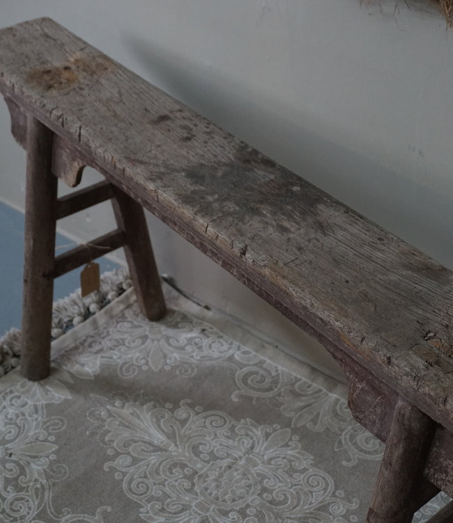 Rene Houtman Chinees Oud Houten Bankje | Naturel | H53 x B114 x D16 cm