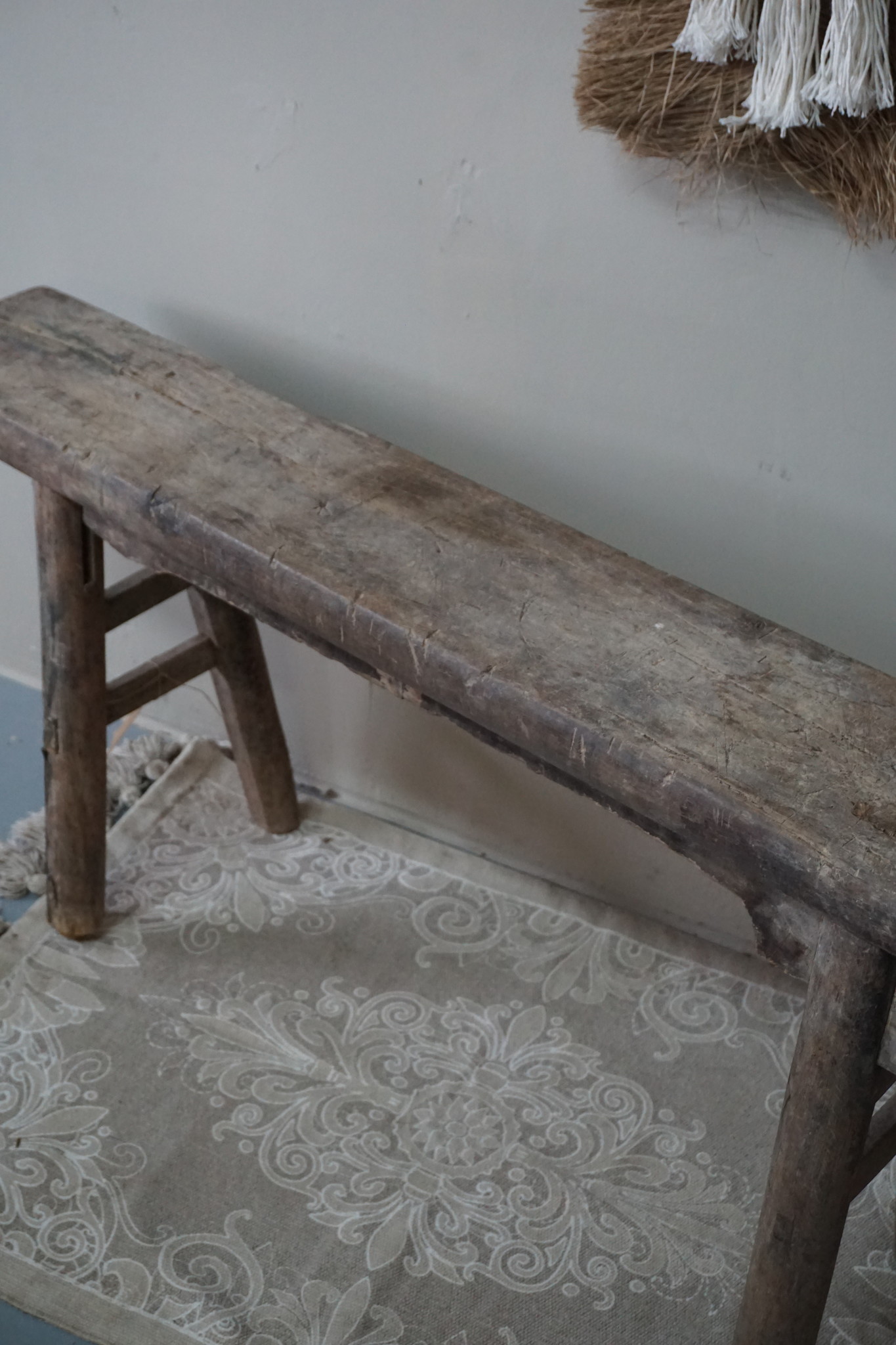 Rene Houtman Chinees Oud Houten Bankje | Naturel | H52 x B107 x D17 cm