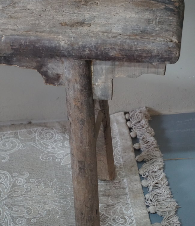 Rene Houtman Chinees Oud Houten Bankje | Naturel | H52 x B107 x D17 cm